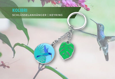 Troika Hummingbird Charm Keychain