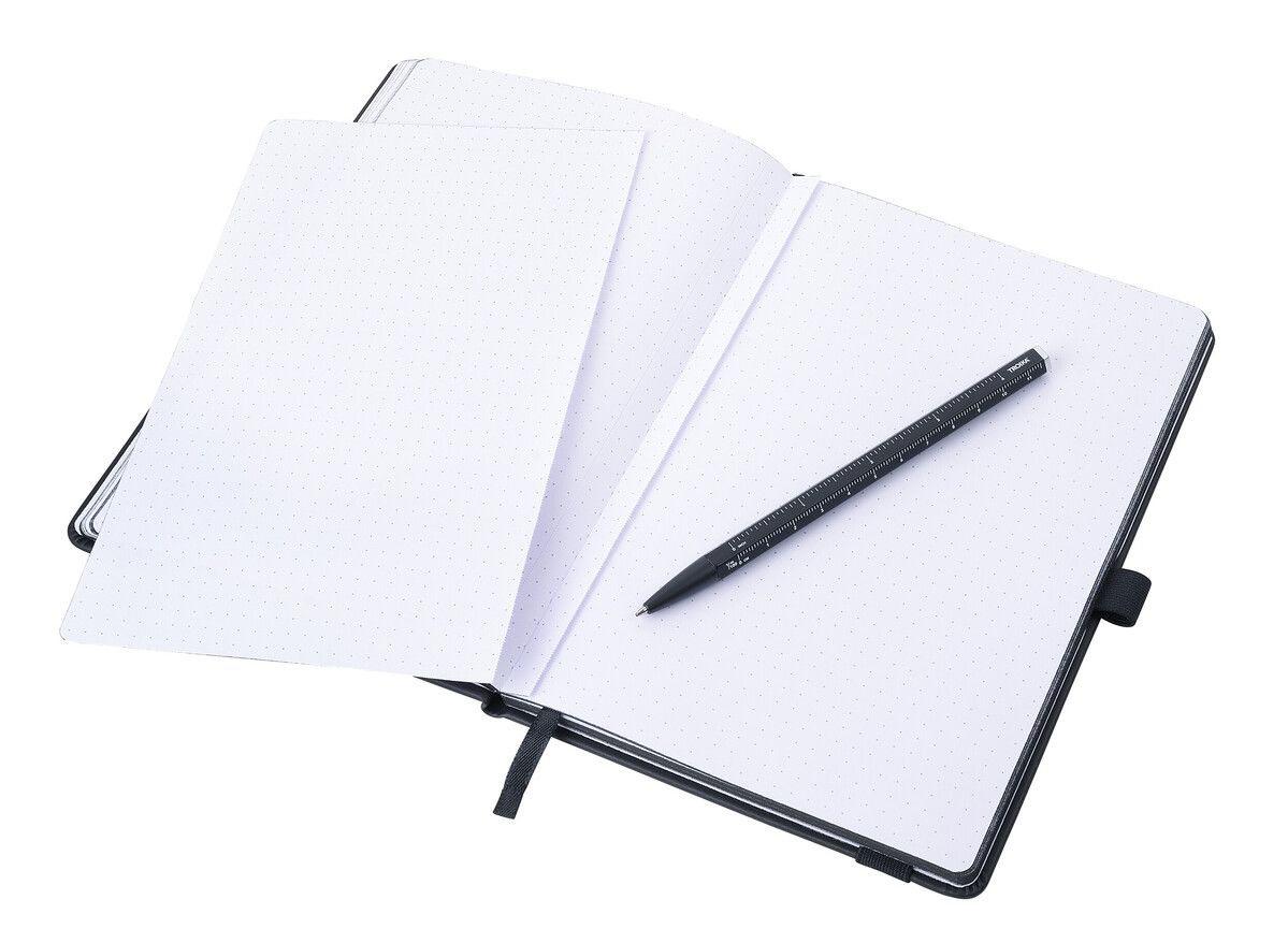 Troika SLIM PAD A5 Black Notebook & Pen Set