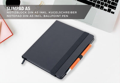 Troika SLIM PAD A5 Black Notebook & Pen Set