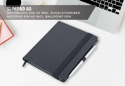 Troika SLIM PAD A5 Black Notebook & Pen Set