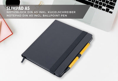 Troika SLIM PAD A5 Black Notebook & Pen Set