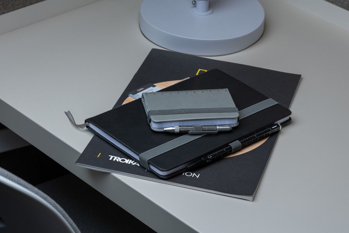 Troika Lilipad and Liliput Mini Notebook and Pen Grey