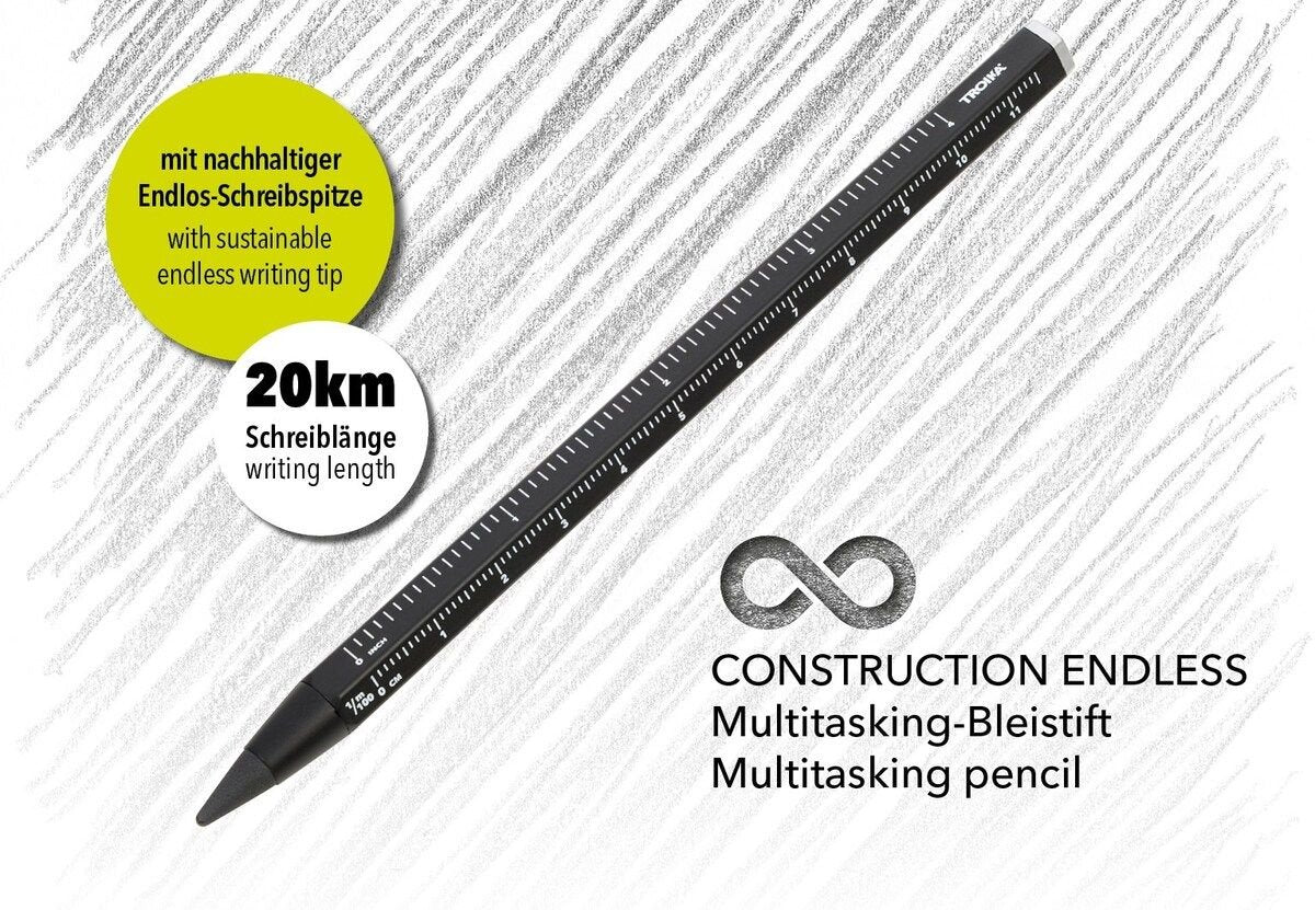 Troika Multi-Tasking Construction Endless Pencil Black