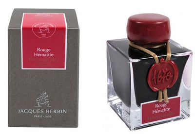 Jacques Herbin 1670 Bottled Ink with Gold Shimmer Color Rouge Hematite 50ml