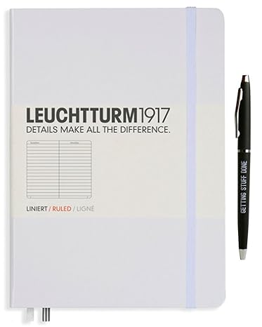 Leuchtturm Large Hard Cover Ruled Notebook Colors 5 3-4" x8 1-4