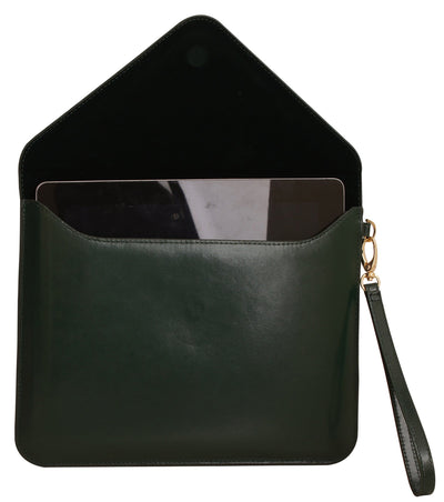 Paperthinks Recycled Leather Tablet Folio - Deep Olive - Paperthinks.us