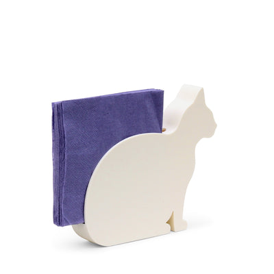 Felix, French Cat Shaped Notepad and Pen Holder White