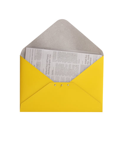 Paperthinks Recycled Leather Document Folder Mango Yellow
