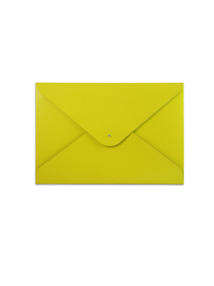 Paperthinks Recycled Leather Document Folder Mango Yellow