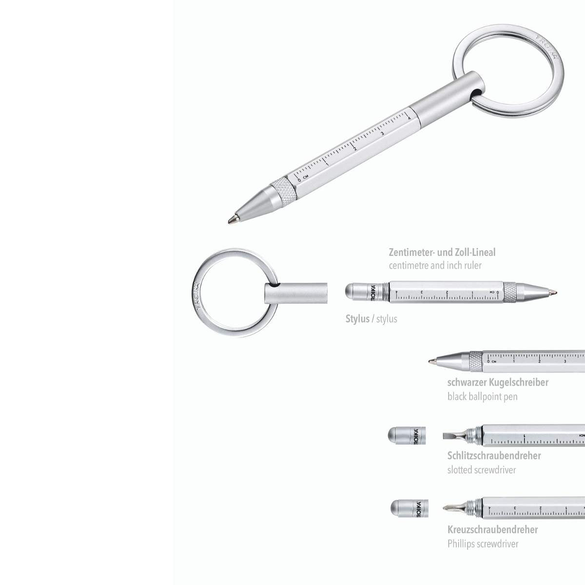 Troika Micro Construction Ballpoint Tool Pen Keychain