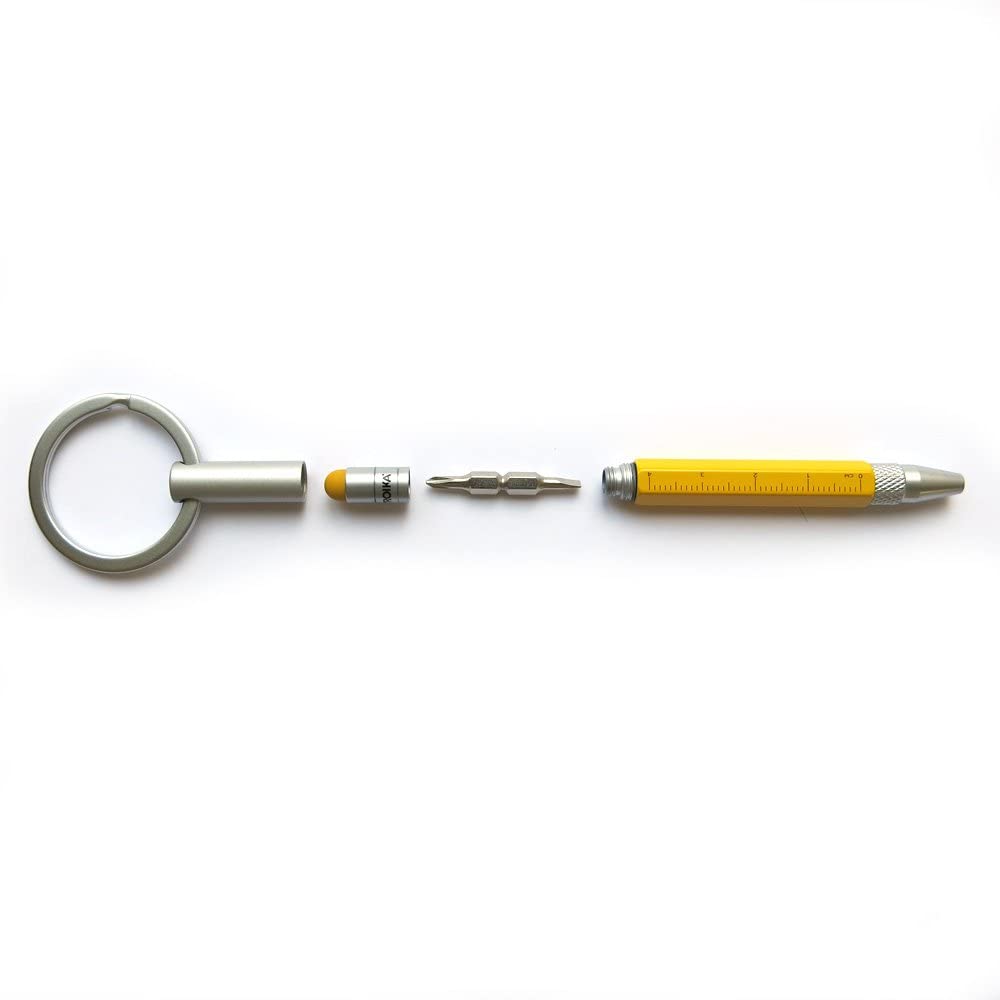 Troika Micro Construction Ballpoint Tool Pen Keychain Yellow