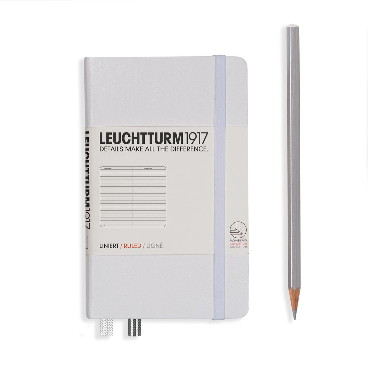 Leuchtturm Pocket Hardcover Ruled Notebook Colors 3 1-2" x 6"