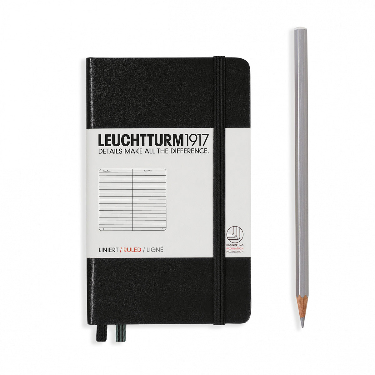 Leuchtturm Classic Pocket A6 Notebook Hardcover 3.5 x 6 Inch