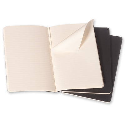 Moleskine Cahier Pocket Ruled Black Cover (Set of 3)