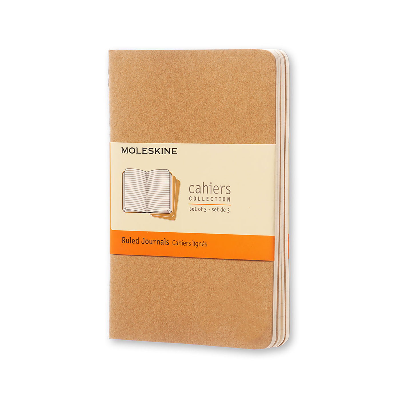 Moleskine Cahier Pocket Ruled Kraft Cover (Set of 3)
