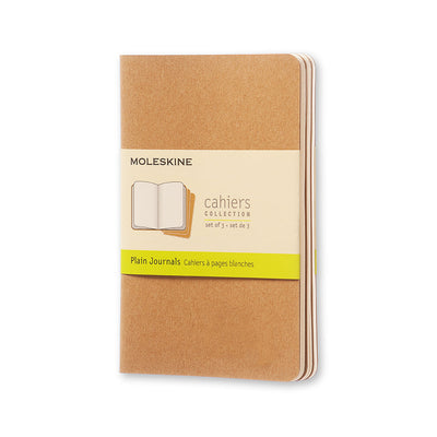 Moleskine Cahier Pocket Plain Kraft Cover (set of 3)