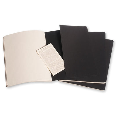 Moleskine Cahier XL Squared Black  Cover (set of 3)