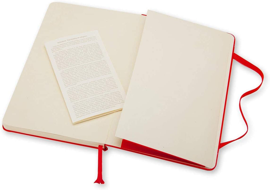 Classic Red Moleskine Large Hard Covered Ruled Notebook