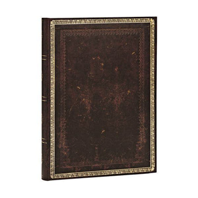 Paperblanks Old Leather Classics, Black Moroccan 5x7 Inch Lined Journal