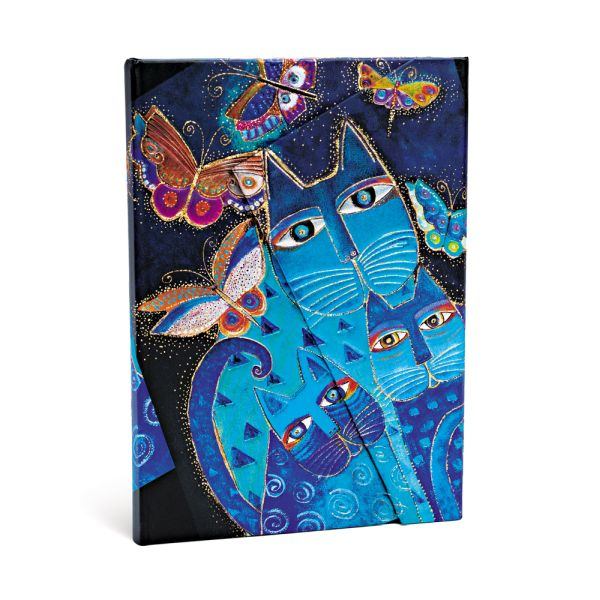 Paperblanks Laurel Burch Blue Cats and Butterflies Midi 5x7 Journal