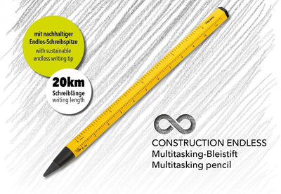 Troika Multi-Tasking Construction Endless Pencil Yellow