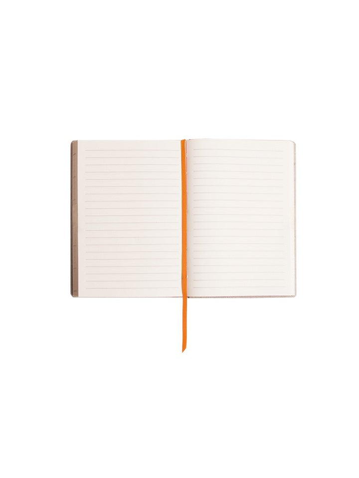 Paperthinks Recycled Leather Pocket Notebook Torrid Orange - Lined paper