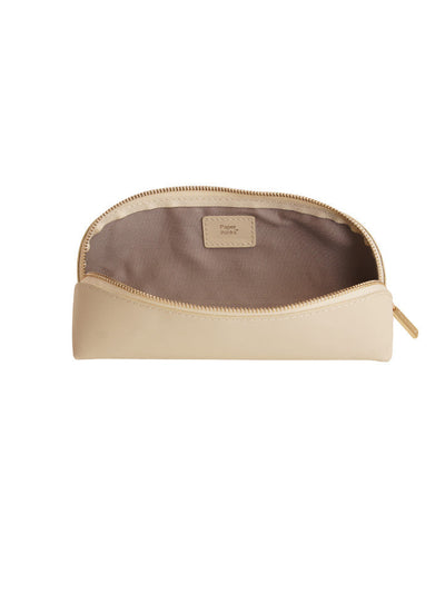 Paperthinks Recycled Leather Pencil Pouch-Ivory - Paperthinks.us