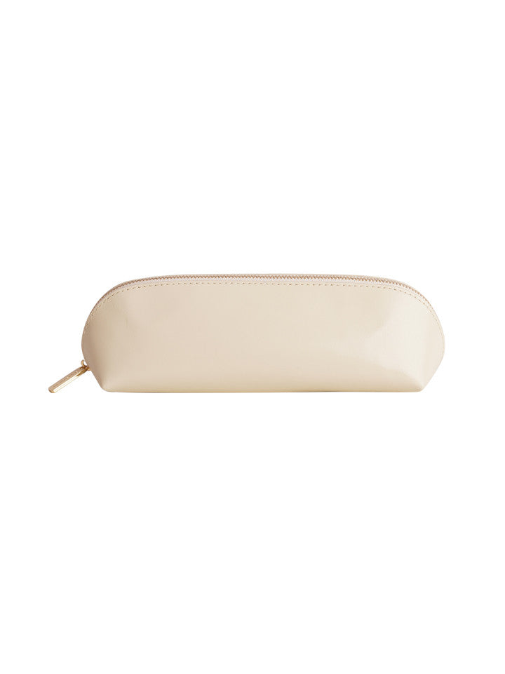 Paperthinks Recycled Leather Pencil Pouch-Ivory - Paperthinks.us