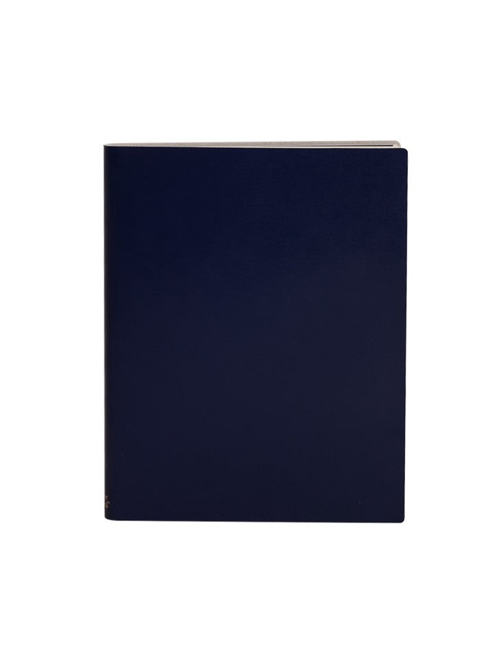Paperthinks Recycled Leather Extra Large 7 x 9 In Notebook Navy