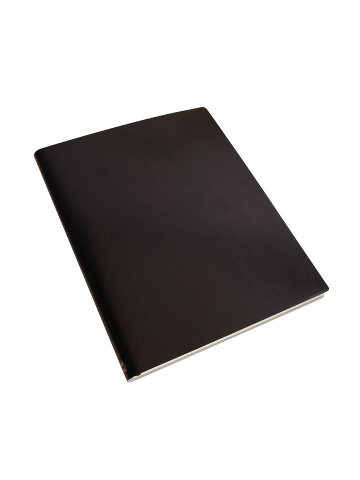 Paperthinks Recycled Leather Extra Larger 7 x 9 Inch Notebook Black