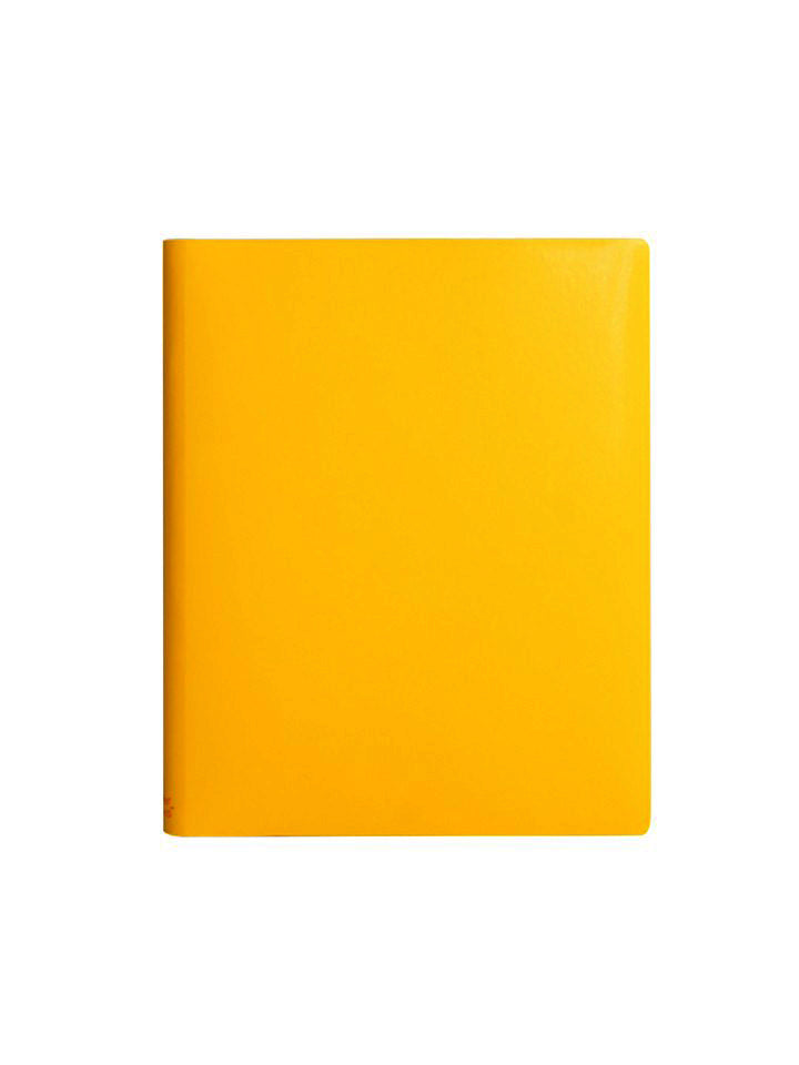 Paperthinks Recycled Leather Extra Large 7 x 9 Inch Notebook Yellow Gold