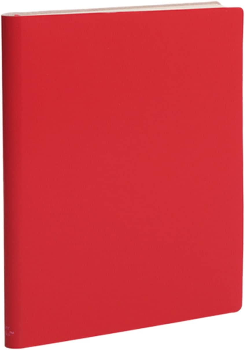 Paperthinks Recycled Leather Large Ruled Notebook Scarlet Red