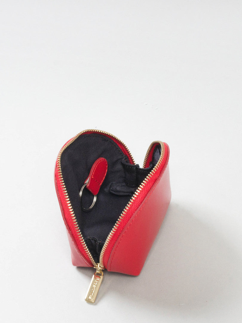 Paperthinks Recycled Leather Coin Pouch - Scarlet Red - Paperthinks.us