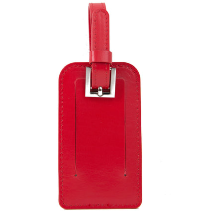 Paperthinks Recycled Leather Luggage Tag Scarlet