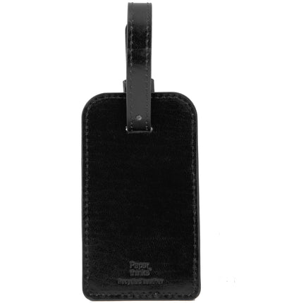 Paperthinks Recycled Leather Luggage Tag Black