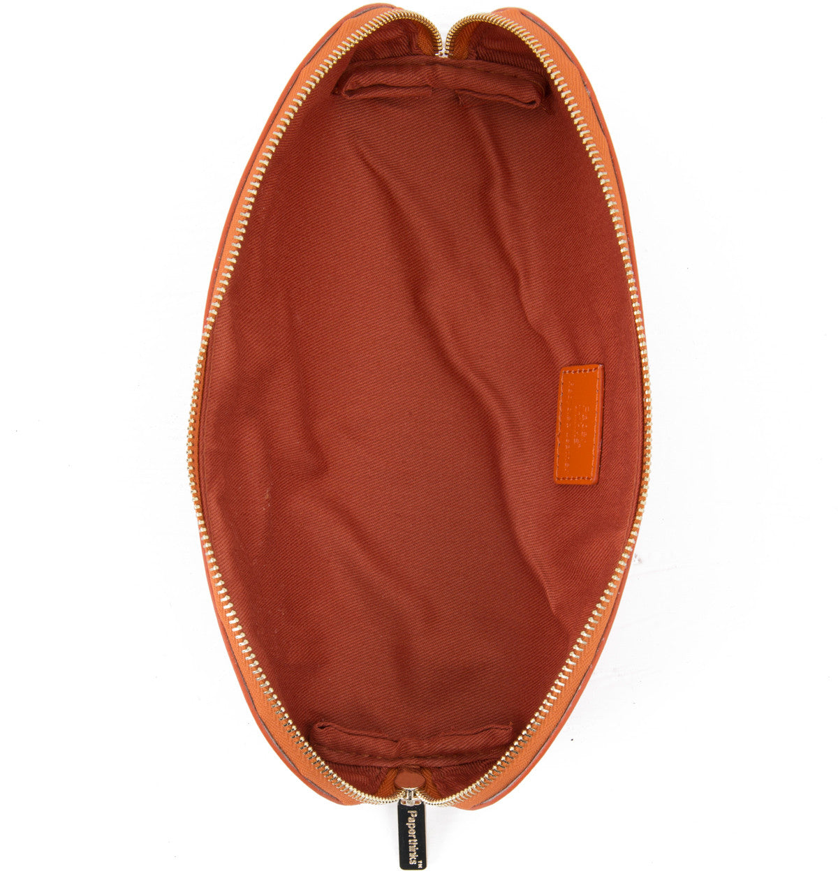 Paperthinks Recycled Leather Cosmetics Pouch -  Russet - Paperthinks.us