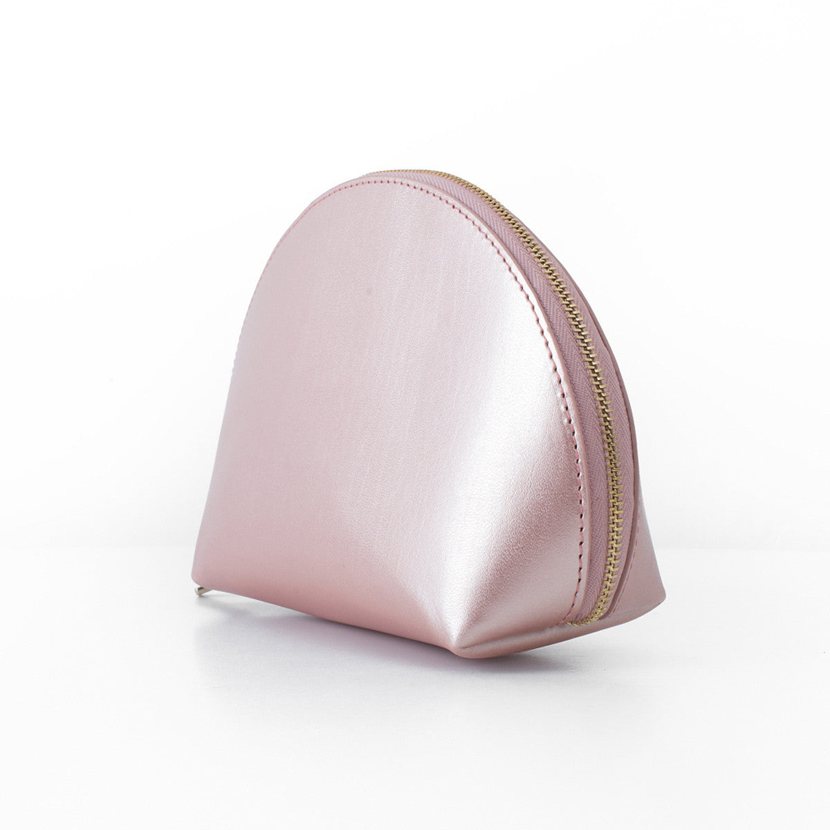 Paperthinks Recycled Leather Cosmetics Pouch -  Rose Gold - Paperthinks.us
