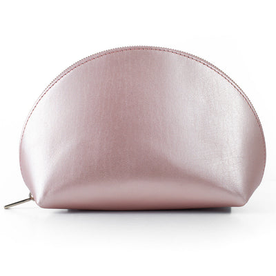 Paperthinks Recycled Leather Cosmetics Pouch -  Rose Gold - Paperthinks.us