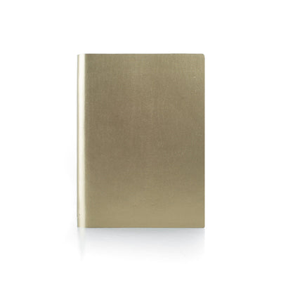 Paperthinks Recycled Leather Large Notebook 4.75 x 6.5 Inch - Gold - Paperthinks.us