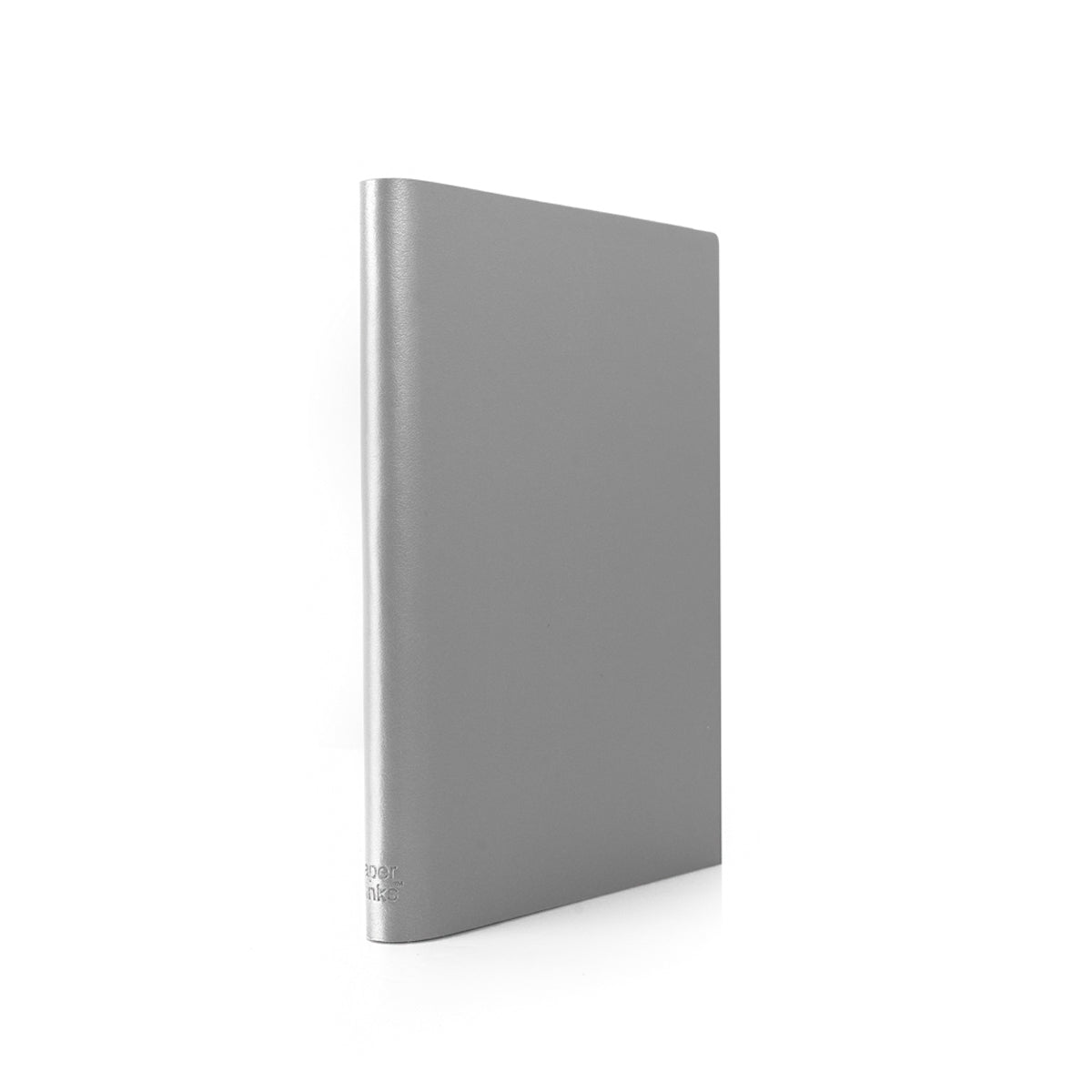 Paperthinks Recycled Leather Large Ruled Notebook Silver