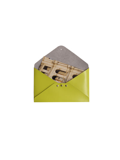 Paperthinks Recycled Leather Small Folder Lemon Grass