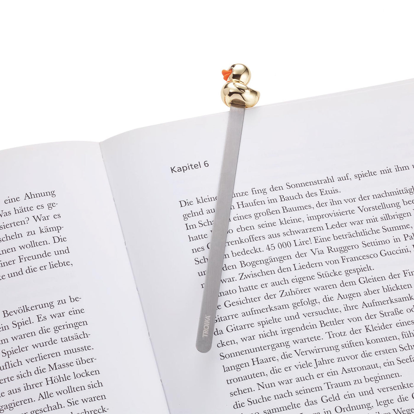 Troika Metal Bookmark with Gold Duck