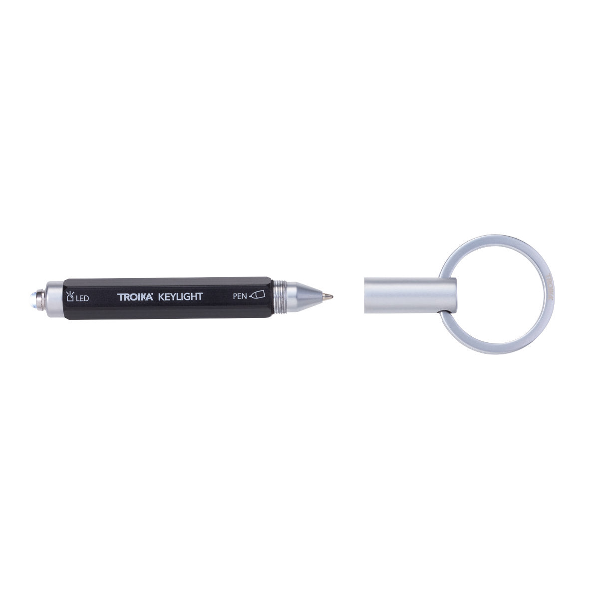 Troika Key-ring Pen with LED Light Black