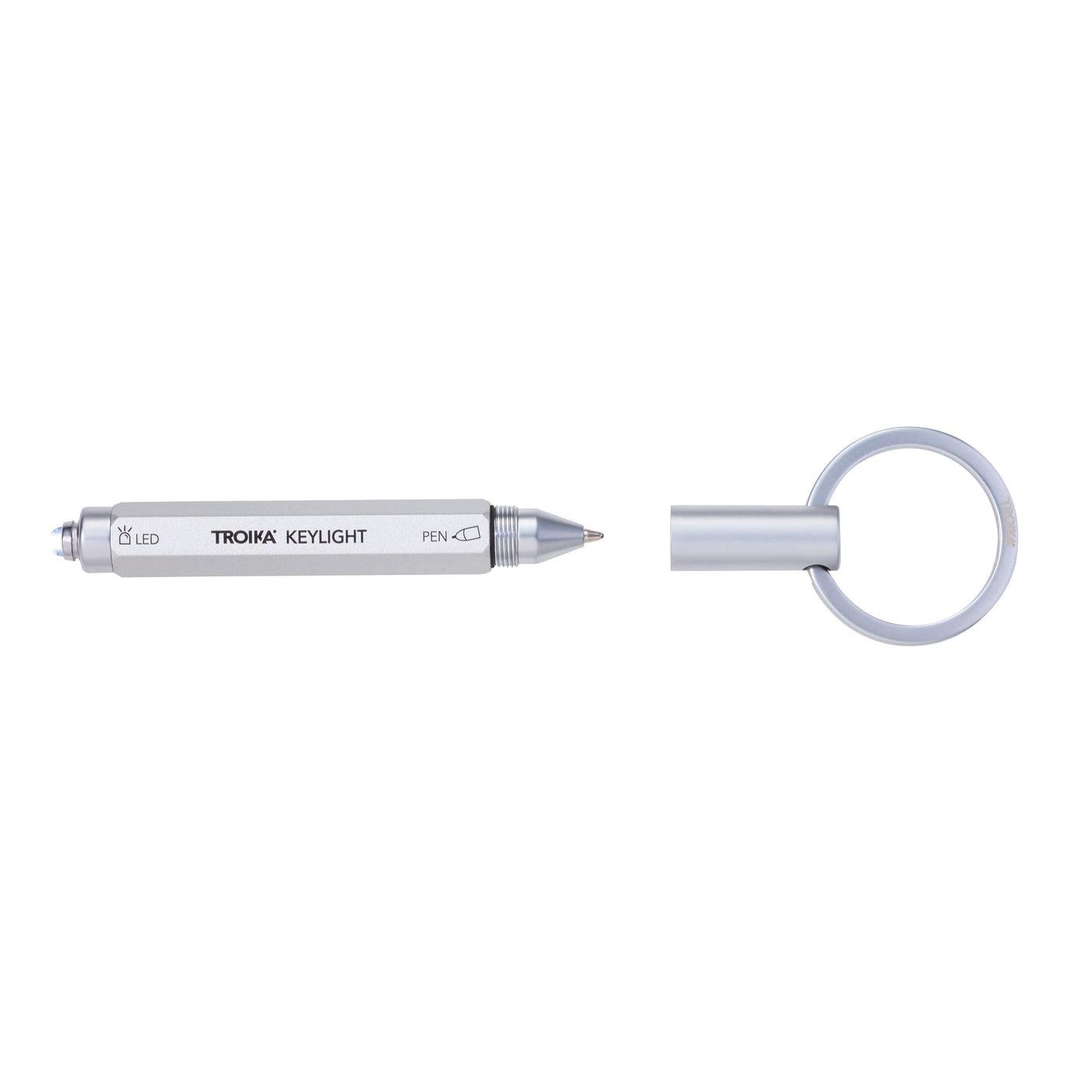 Troika Key-ring Pen with LED Light Silver