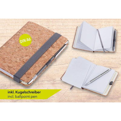 Troika A6 Notebook with Slim Construction Pen Cork