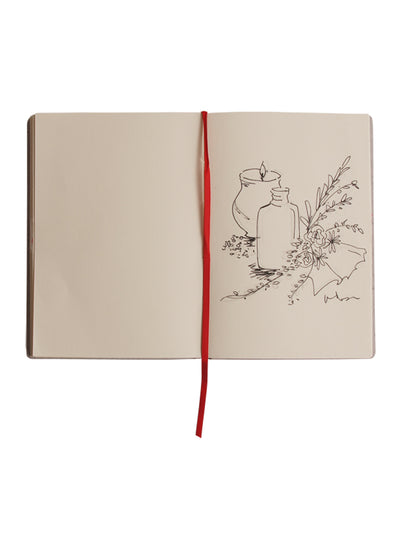 Paperthinks Recycled Leather Large Sketchbook Poppy Red